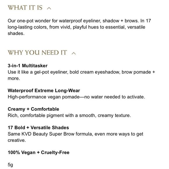 🌻2/$20 KVD Roxy Purple - bright grape
Super Pomade Eyeliner Shadow
Brow New - Picture 7 of 9